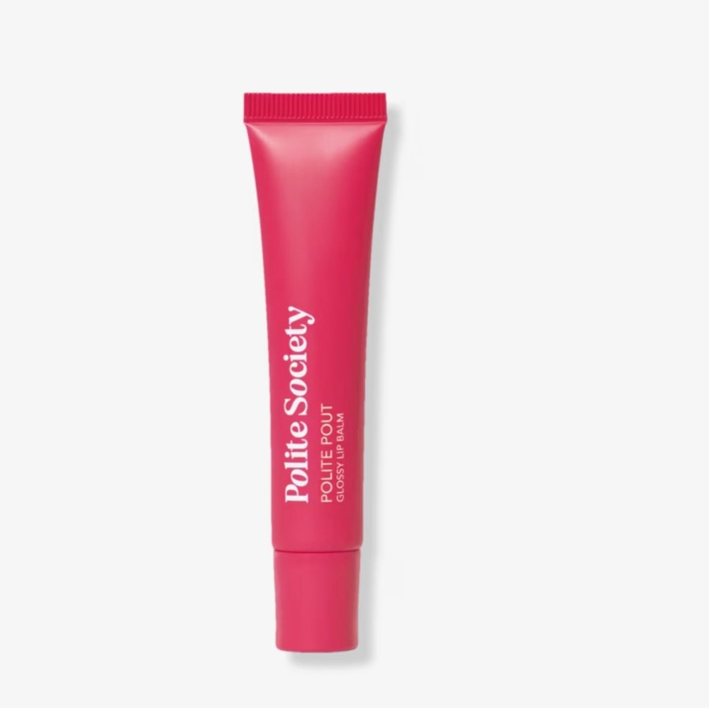 Polite Society Polite Pout Glossy Lip Balm Strawberry Glaze